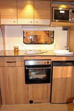 Example Kitchen from Bailey Pursuit Caravan range