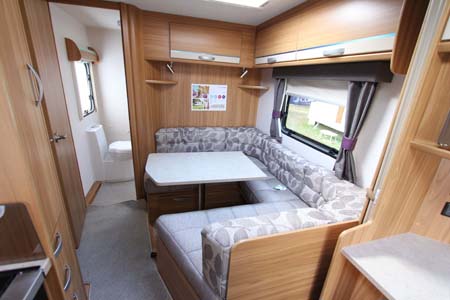 Lunar Quasar 564 Caravan wrap around dining & bed