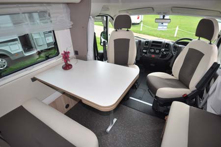 Adria Matrix Axess front lounge area