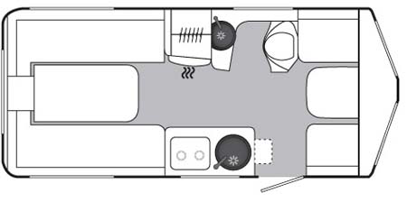 Eriba Touring GT540 Floorplan