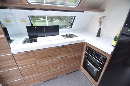 Adria Astella Amazon Glam motorhome kitchen