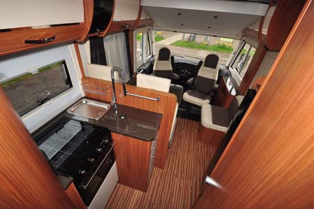 Adria Sonic Plus I 700 SC motorhome kitchen