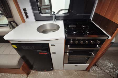 Swift Elegance 580 caravan kitchen sink
