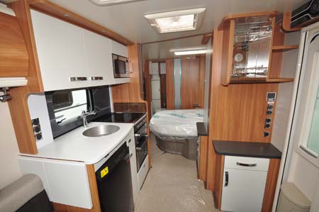 Swift Elegance 580 caravan kitchen