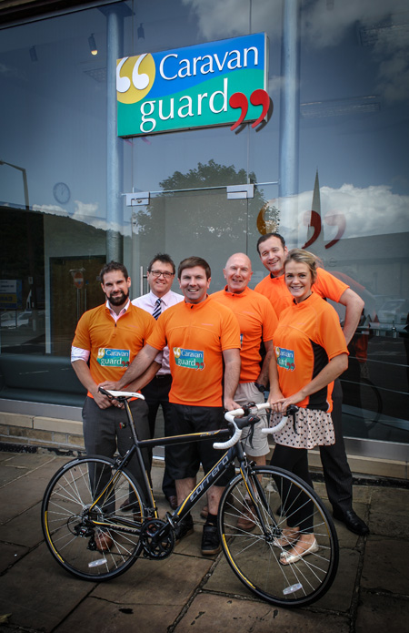Caravan Guard's team for the Great Yorkshire Bike Ride 2014