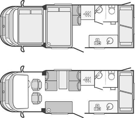 Swift Escape 696 Floorplans