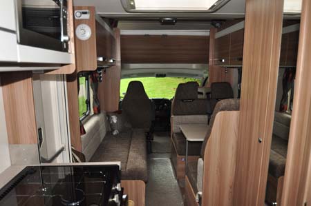 Swift Escape 696 interior looking forward