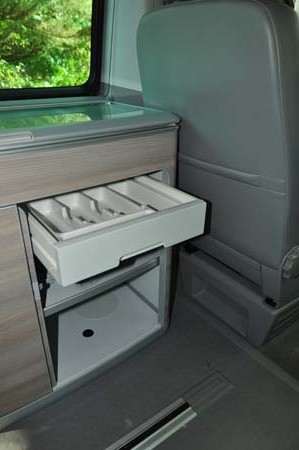 VW California SE Kitchen Storage