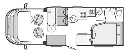 Swift Bolero 684 Floor plan