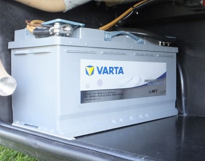 Varta AGM battery fitted to a Motorhome