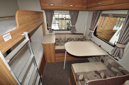 Elddis Sanremo 526 Dining and Bunk Beds