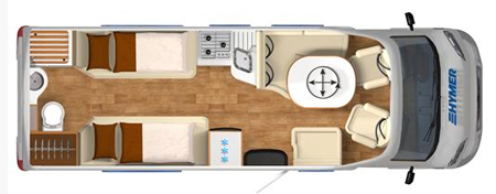 Hymer T-SL 668 floor plan