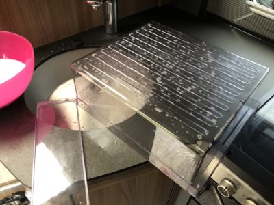 Cleaning motorhome fridge drawer