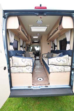 Auto Sleeper Warwick XL Interior from rear