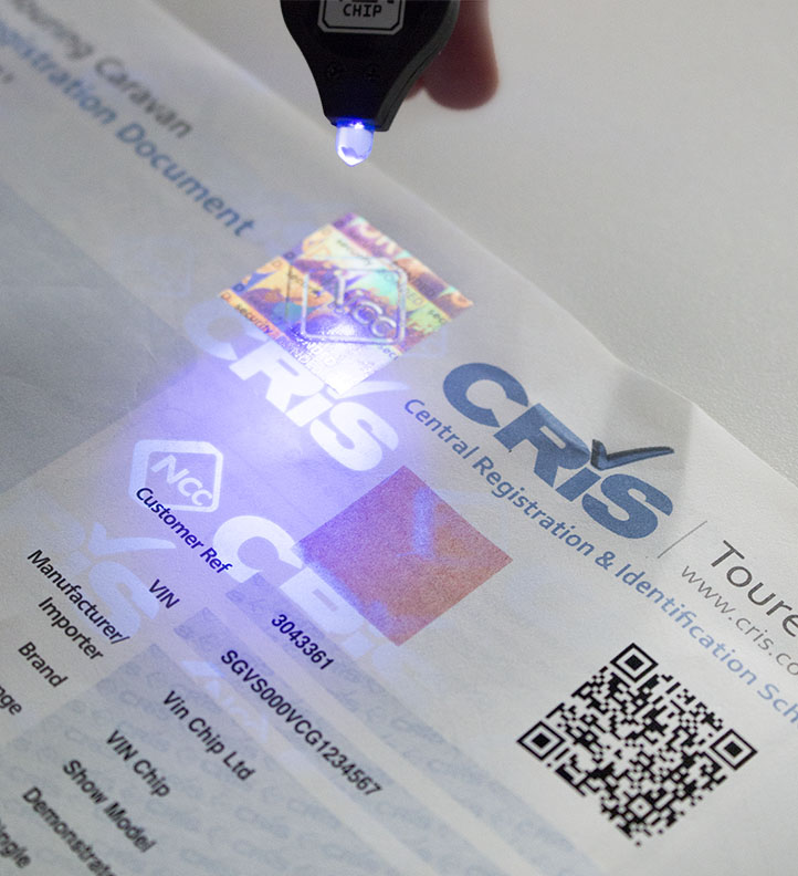 New CRiS registration document UV logo