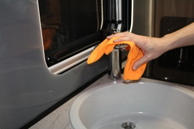 cleaning caravan tap