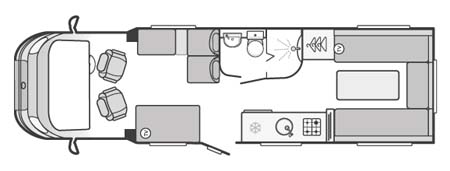 Swift Bolero 744 PR Floor Plan