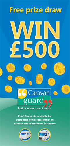 Win £500 dealer prize draw flyer