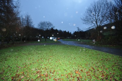 Wet and rainy campsite