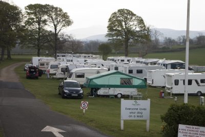 busy campsite