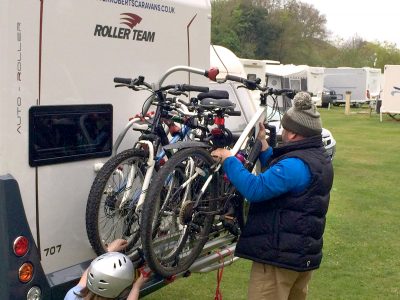 Bikes on tour with the caravan and motorhome! thumbnail