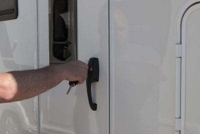 Locking motorhome door