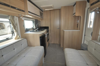 Coachman Pastiche 545 lounge into kitchen