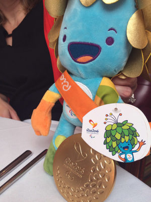 Rio Paralympics mascot and gold medal