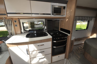 Coachman Laser 675 kitchen