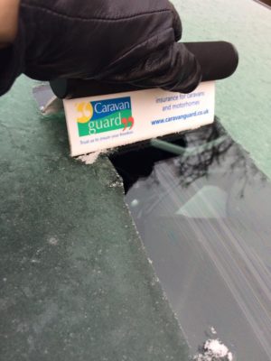 Caravan Guard ice scraper for winter