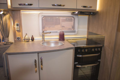 Lunar Alaria RI Caravan kitchen