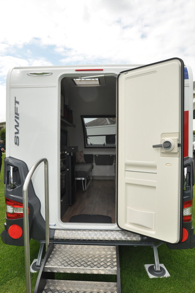 Swift Caravan Rear 2017 Swift Basecamp crossover caravan review - Caravan Guard