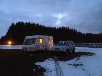 Winter touring in caravan