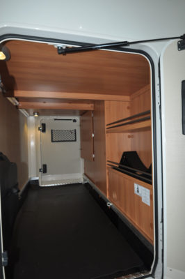 Hymer Van 374 rear storage