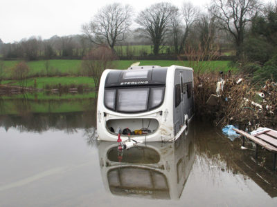 caravan flooded
