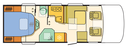 Adria Sonic Supreme 710 SBC Floor Plan