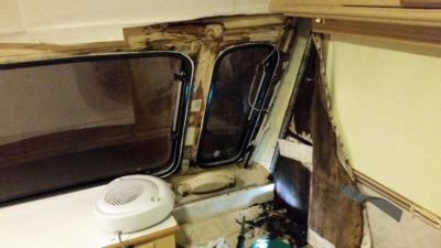 Caravan damp around windows