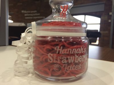 Strawberry laces for Paralympian Hannah Cockroft