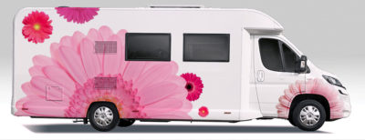 Flower motorhome wrap