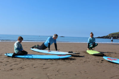 Surfing lesson