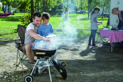 eating outdoors