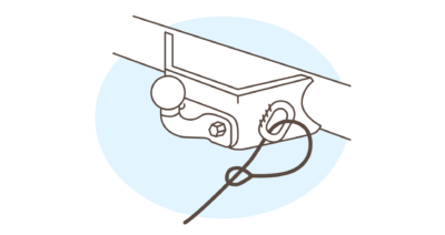 breakaway cable attachment point for hitching up