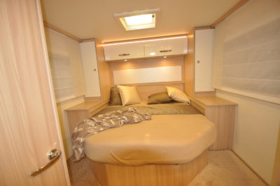 Burstner motorhome bedroom