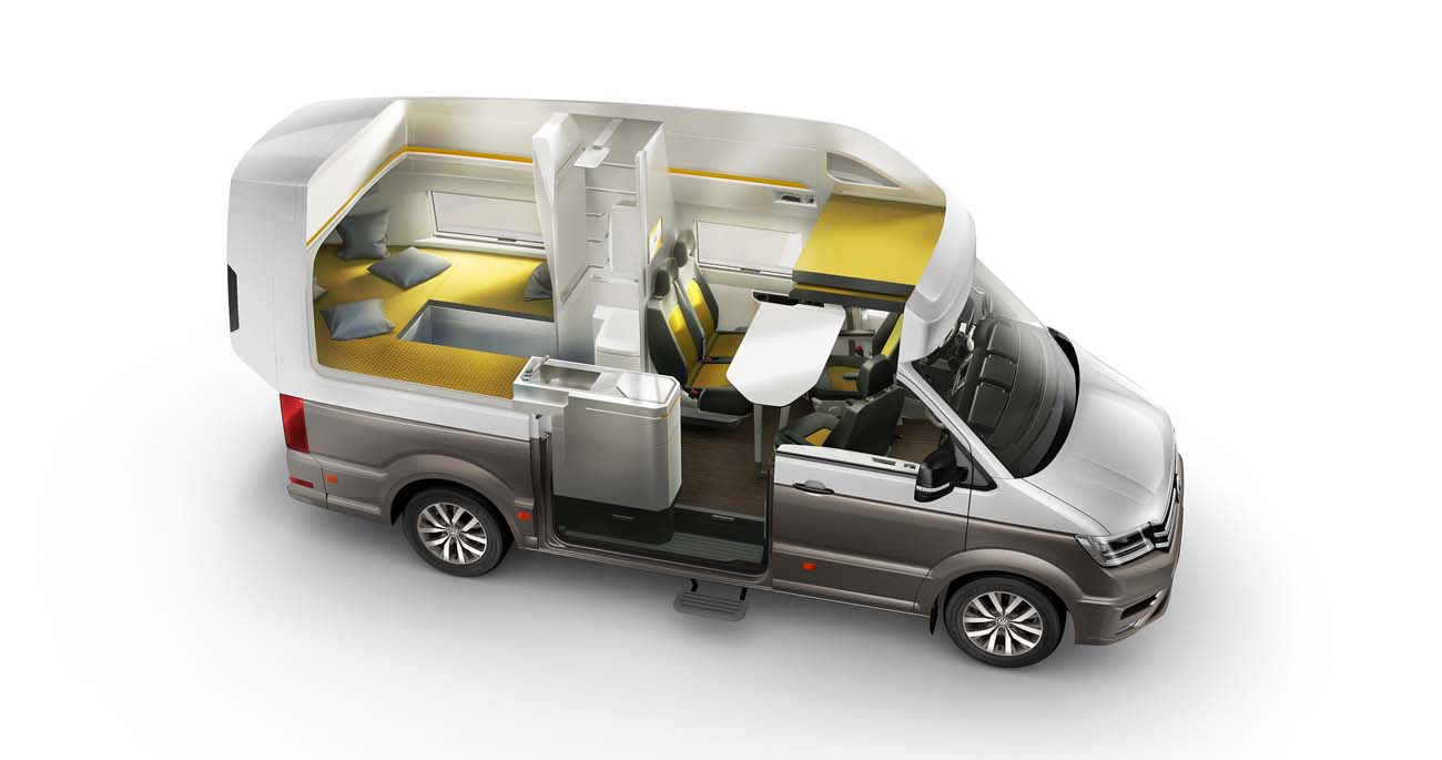 Volkswagen California XXL cutaway floor plan Volkswagen California XXL cutaway floor plan