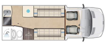 Auto-Sleeper Bourton Floor plan Auto-Sleeper Bourton Floor Plan