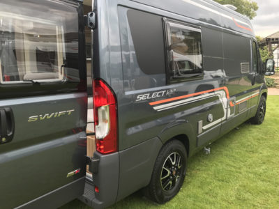 Swift Select 122 Motorhome rear exterior