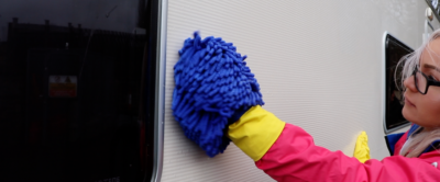 Caravan cleaning - sides