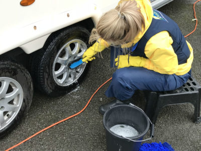 Caravan cleaning - wheels