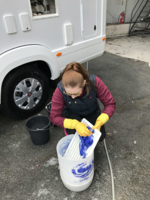 Motorhome cleaning - fridge grills