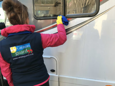 Motorhome cleaning - removing black streaks